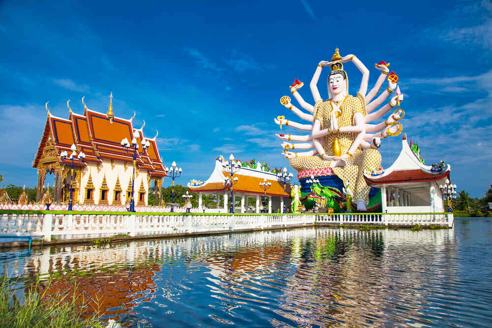 Wat Plai Laem is one of the prettiest temples in Koh Samui